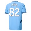 Maglia ufficiale Manchester City Rico Lewis 82 Casa 2024-25 per Uomo